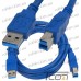 Купить Шнур USB штекер A - штекер B, Vers.3.0, 1,5 метра,синий, Tcom по выгодной цене